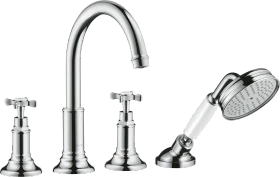 Hansgrohe Axor Montreux 4-Loch Wannenrandarmatur mit Kreuzgriffen chrom