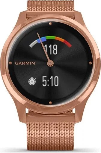 Garmin vivomove Luxe Aktivitäts-Tracker rose gold milanese/18k rose gold