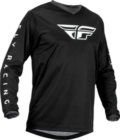 Fly Racing F-16 Trikot langarm schwarz/weiß (Herren)
