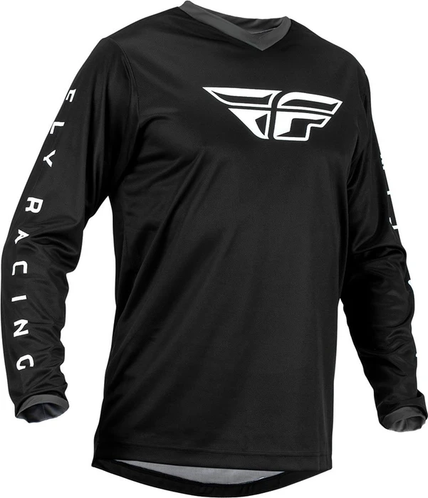 Fly Racing F-16 Trikot langarm schwarz/weiß (Herren)