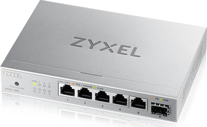 Zyxel XMG-105 Desktop 2.5G Switch, 5x RJ-45, 1x SFP+
