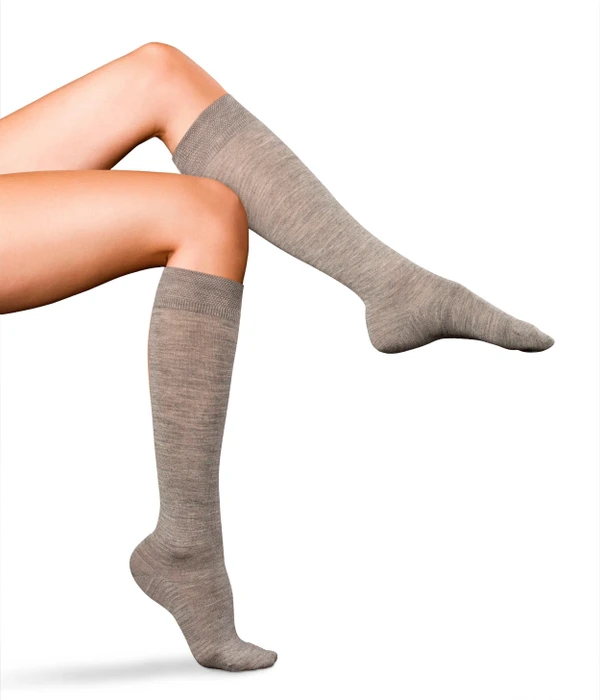 Falke No. 3 Finest Merino & Silk Socken light grey melange (Damen)