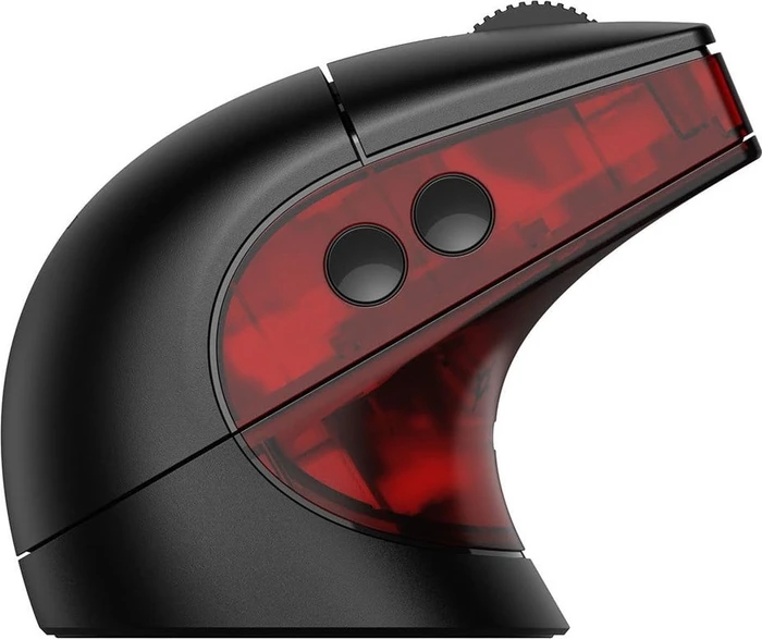8BitDo Retro R8 Mouse mit Ladestation, Gears of War E-Day Edition, schwarz/rot, USB/Bluetooth