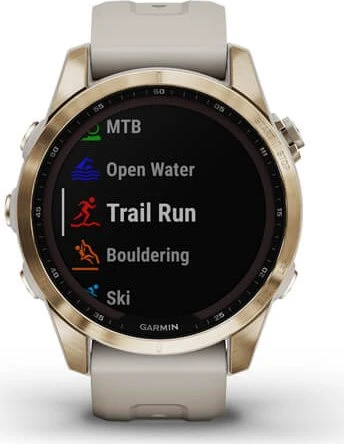 Garmin Fenix 7S Sapphire Solar cream gold titanium/light sand