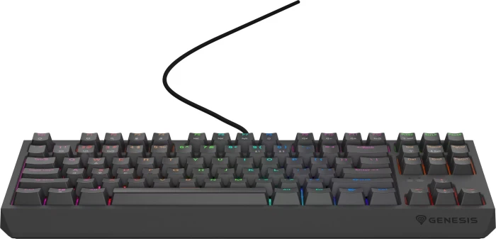 Genesis Thor 230 TKL Lite, schwarz, LEDs RGB, hot-swap, Outemu Red, USB, US
