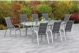 Merxx Amalfi di lusso Gartenmöbel-Set anthrazit, 9-tlg.