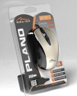 Media-Tech Plano Mouse silber, USB
