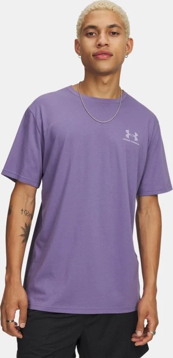 Under Armour Sportstyle Left Chest Funktionsshirt kurzarm purple luxe/white (Herren)