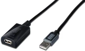 Digitus USB 2.0 aktives Verlängerungskabel A/A, 10m (DA-73100)