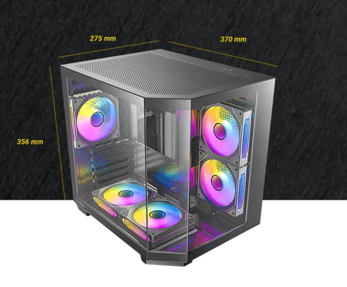 Antec CX M2 ARGB, schwarz, Glasfenster