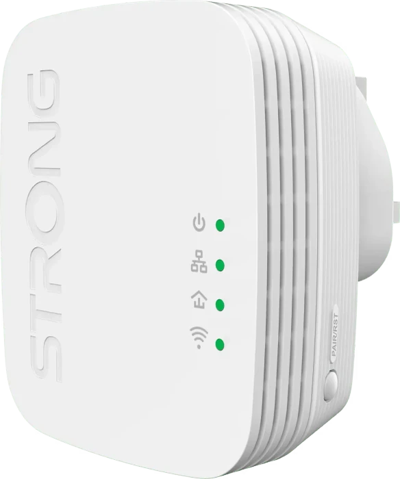 Strong Powerline Wi-Fi 600 Kit Mini, UK-Version, Powerline/WLAN-Access Point und Powerline-Adapter Set, 2er-Bundle