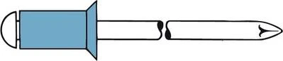Gesipa A2 Edelstahl Senkkopf 120° Blindniete 5x8mm, 500 Stück