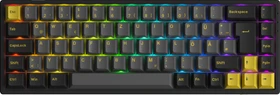 Akko 3068B Plus, Black & Gold, LEDs RGB, CS Jelly PURPLE, USB/Bluetooth, DE