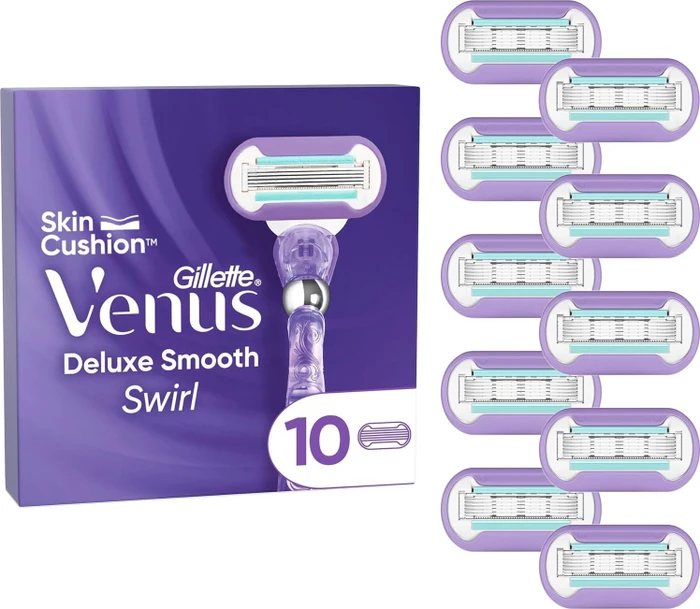 Gillette Venus Deluxe Smooth Swirl Rasierklinge, 10 Stück
