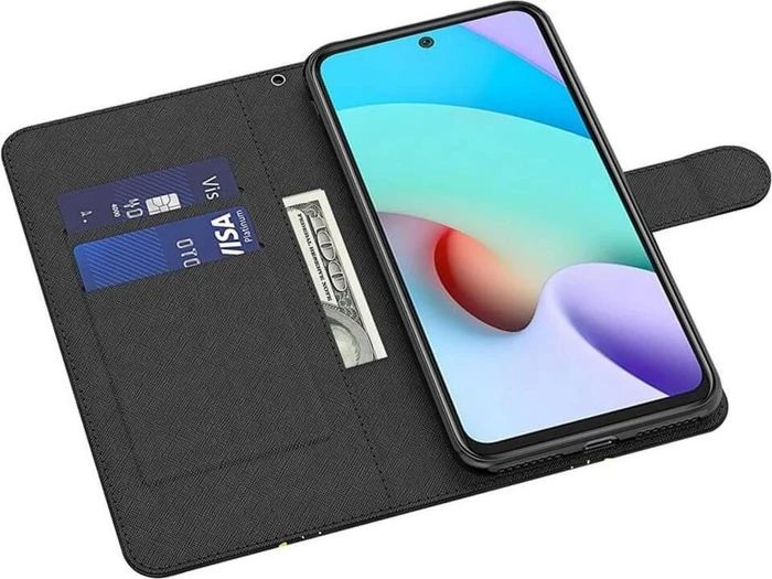 Cover-Discount Leder Etui Glitzer Effekt Katze für Xiaomi Redmi A2