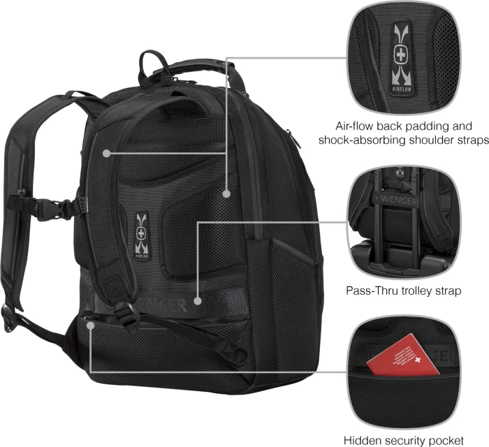 Wenger Legacy Black Series 16" Rucksack schwarz