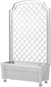 KHW Calypso Pflanzkasten mit Spalier 79x35cm weiß