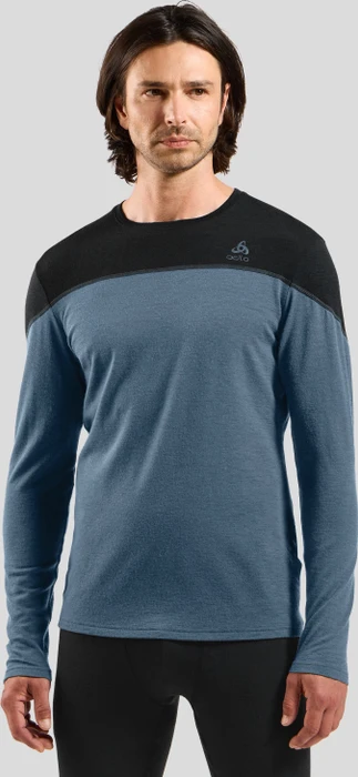 Odlo Revelstoke Performance Wool Warm Baselayer Funktionsshirt langarm graphite (Herren)