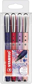 STABILO worker+ colorful Medium NatureCOLORS Wildflower Tintenroller (Mine), 4er-Pack, Etui