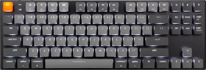 Keychron K1 V4, 80% TKL, LEDs weiß, schwarz, Gateron LOW PROFILE RED, USB/Bluetooth, US