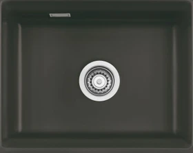 systemceram Kara 50 U/g Unterbau Becken mittig mit Ablauffernbedienung schiefer