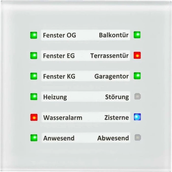 MDT Glas LED Anzeige weiß