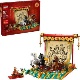 LEGO Leinwand mit Galoppierenden Pferden