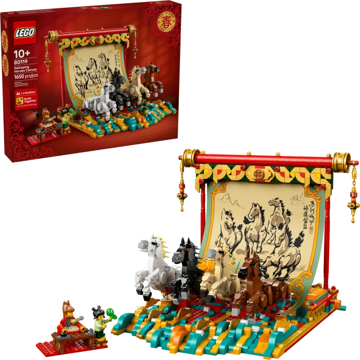 LEGO Leinwand mit Galoppierenden Pferden