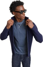 G-Star Double Collar Knitted Sweater Strickjacke imperial blue (Herren)