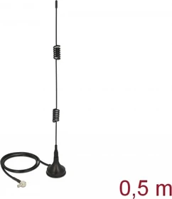 DeLOCK LTE, TS-9 90° gewinkelt mit Standfuß Antenne, 2.1GHz/900MHz, 2-3dBi, omnidirektional