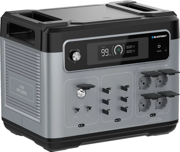 Blaupunkt JuiceBox 2000 Solargenerator grau, 2048Wh