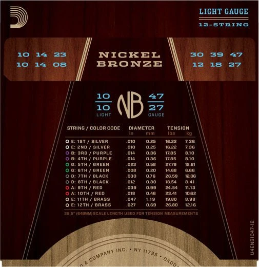 D'Addario Nickel Bronze 12-String Extra Light