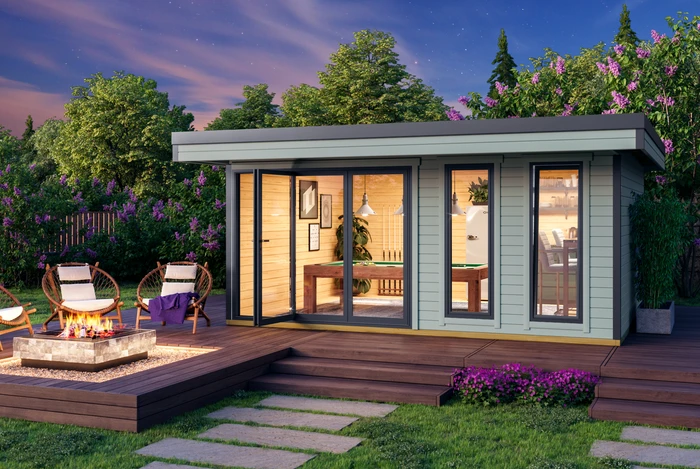Lasita Maja Domeo 8 Gartenhaus gletschergrün