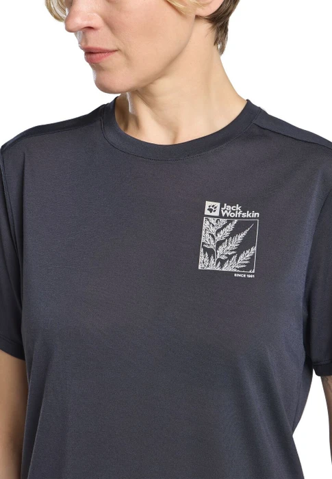 Jack Wolfskin Vonnan Graphic Funktionsshirt kurzarm explore graphite (Damen)