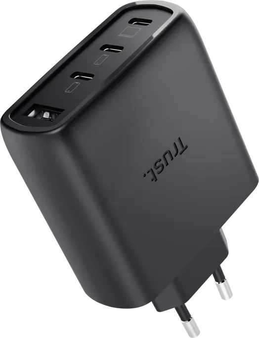 Trust Maxo GaN-USB-Tischladegerät mit 65W und 4 Anschlüssen schwarz