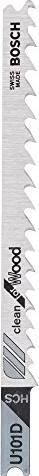 Bosch Professional U101D HCS Clean for Wood Stichsägeblatt, 100mm, 3 Stück