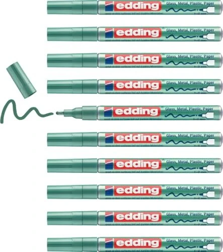 edding 751 Glanzlackmarker grün, 10er-Pack