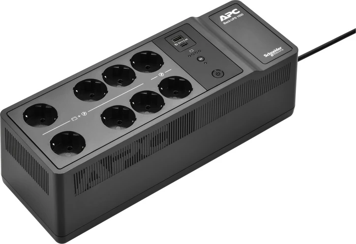 APC Back-UPS, 1050VA, Steckdosenleiste, 8x Schuko, USB