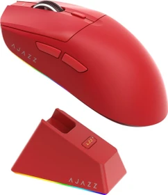 Ajazz AJ139 V2 MC Gaming Mouse mit Ladestation, rot, USB/Bluetooth (AJ139-V2-MC-R)