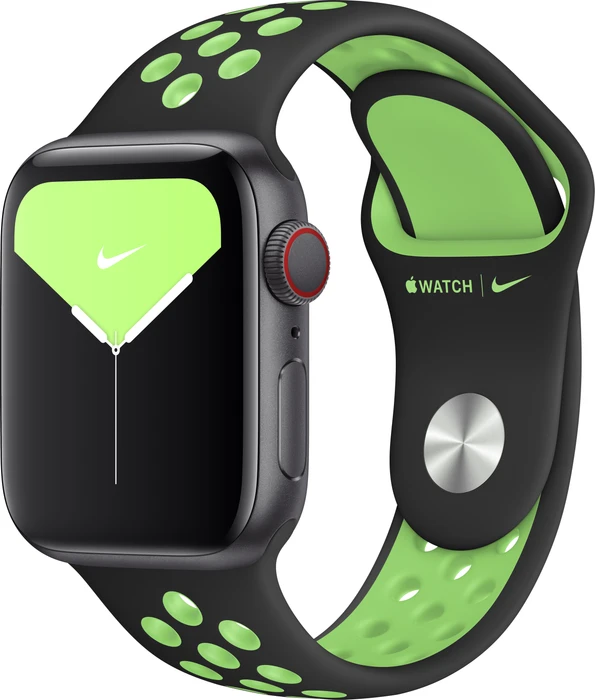 Apple Nike Sportarmband Regular für Apple Watch 40mm schwarz/Lime Blast