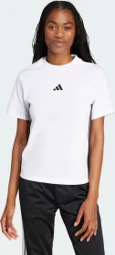 adidas Essentials 3-Streifen Cotton T-Shirt kurzarm weiß/schwarz (Damen)