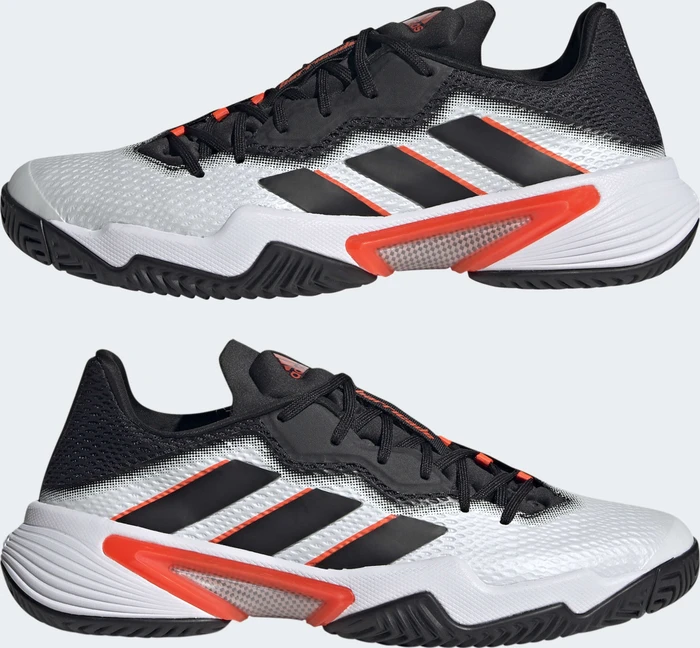 adidas Barricade cloud white/core black/solar red (Herren)