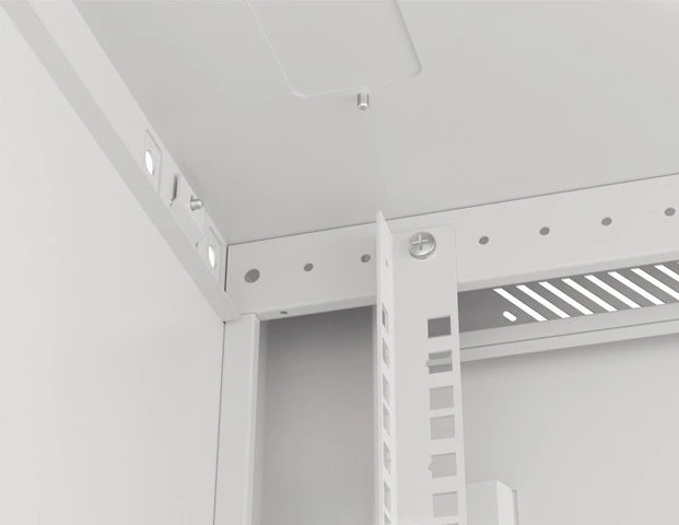 Lanberg WF01 Series 19" Wandschrank 9HE, hängend, Flatpack, V2, Glastür, IP20, RAL 7035, 600mm tief
