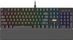 AOC Gaming GK500, LEDs RGB, schwarz, Outemu Red, USB, FR (GK500DRFF/01)