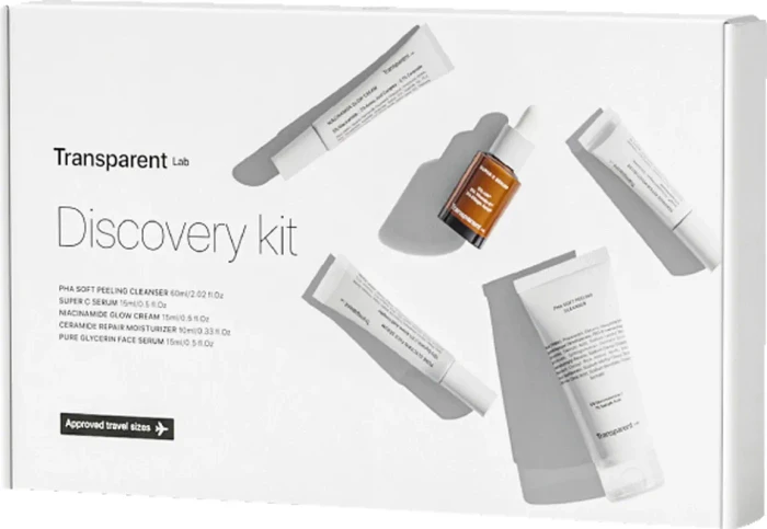 Transparent Lab Discovery Kit Peeling 60ml + Serum 15ml + 10ml + Creme 15ml + 10ml Geschenkset