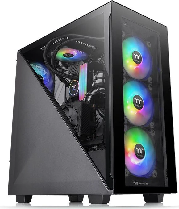 Thermaltake Divider 300 TG ARGB, schwarz, Glasfenster