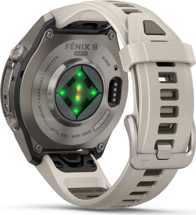 Garmin Fenix 9 Pro inReach 43mm titanium/fog grey-dark sandstone