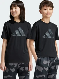 adidas Train Essentials Seasonal Print Funktionsshirt kurzarm schwarz (Junior)
