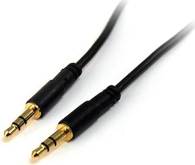 StarTech 3.5mm Klinke Kabel, schwarz, 0.3m (MU1MMS)