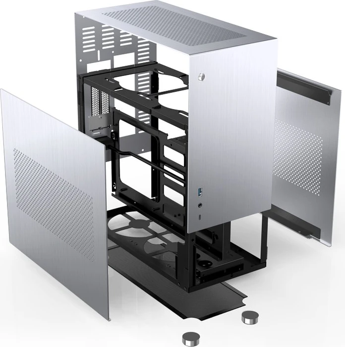 Jonsbo V10, silber, Mini-ITX